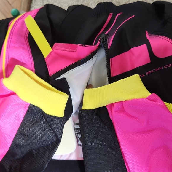 Women’s ONEAL Element Motorcross Racing Pants sz 5/6 Black/Pink/Yellow - Picture 8 of 8